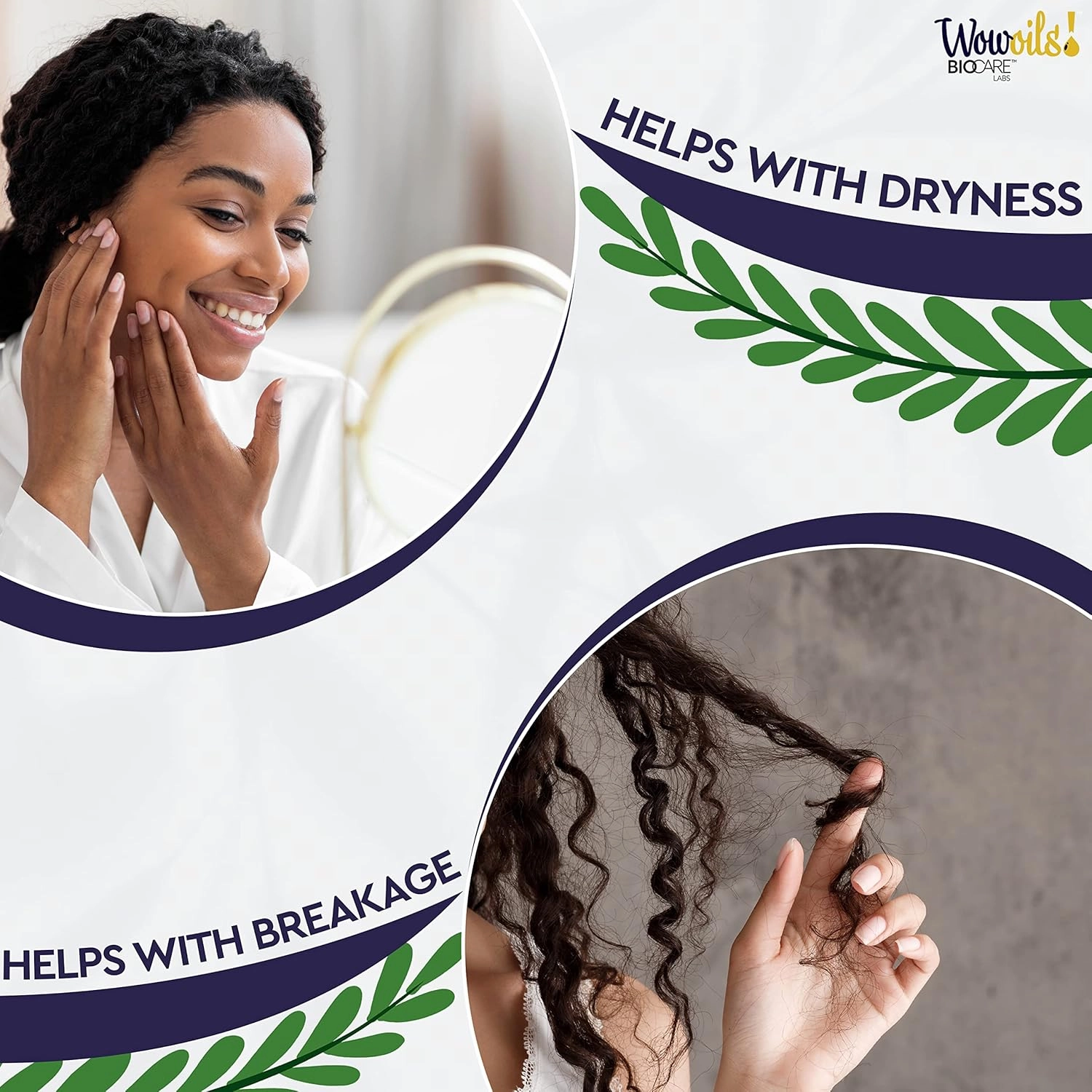 WOWOILS! Extra Virgin Olive Oil for Hair Shine & Smoothening - Repair Dry, Damaged Hair, Reducing Frizz & Mending Split Ends, Suitable for Hair, Scalp, Nails & Body Moisturizer, 4.6 Oz
