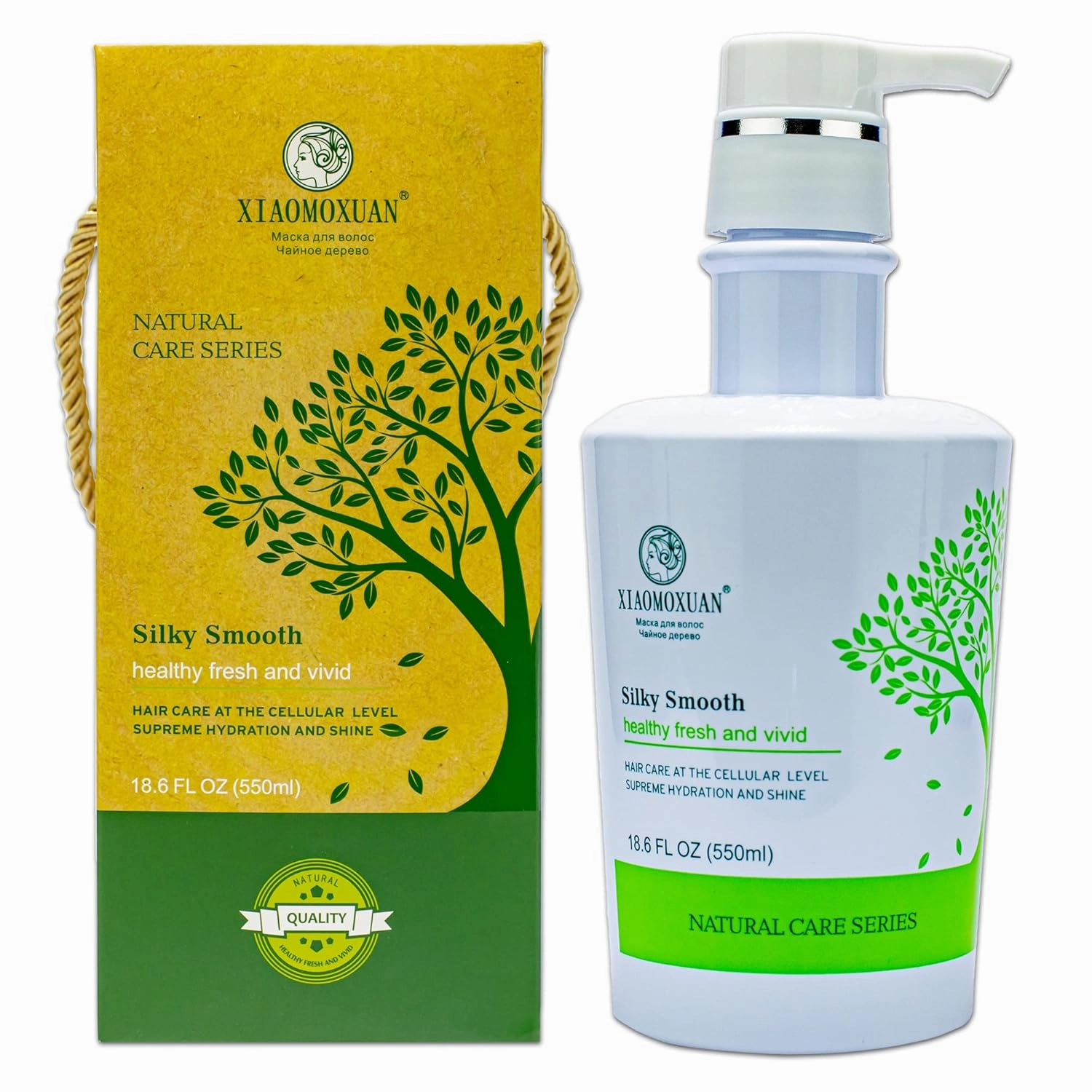 Xiaomoxuan Moisturizing Hair Mask Silky Smooth - Natural Tea Tree Oil Hair and Scalp Nourishing - Deep Hydrating for Dry Hair Breakage and Split Ends Repair - Vitamin Hair Mask Frizz Treatment