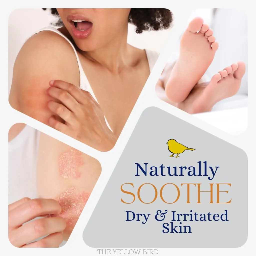 Yellow Bird Natural Soothing Foot & Body Balm - Everything Skin Moisturizer, Organic Itch Relief Cream, Baby Diaper balm, Soothing Gentle Moisturizer