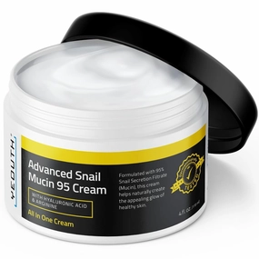 YEOUTH Advanced Snail Mucin Moisturizer Face Cream 95, Hydrating Advanced Snail Cream for Dry Skin, Glass Skin Moisturizer with Hyaluronic Acid & Arginine 4oz