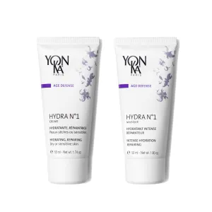 Yon-Ka Hydra No.1 Creme and Hydra No.1 Masque (50ml), Anti-Aging Face Moisturizer and Hydrating Face Mask, Normal to Dry Skin, Paraben-Free