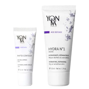 Yonka Anti-Aging Face and Eye Cream Set, Under Eye Cream for Dark Circles, Face Moisturizer with Hyaluronic Acid