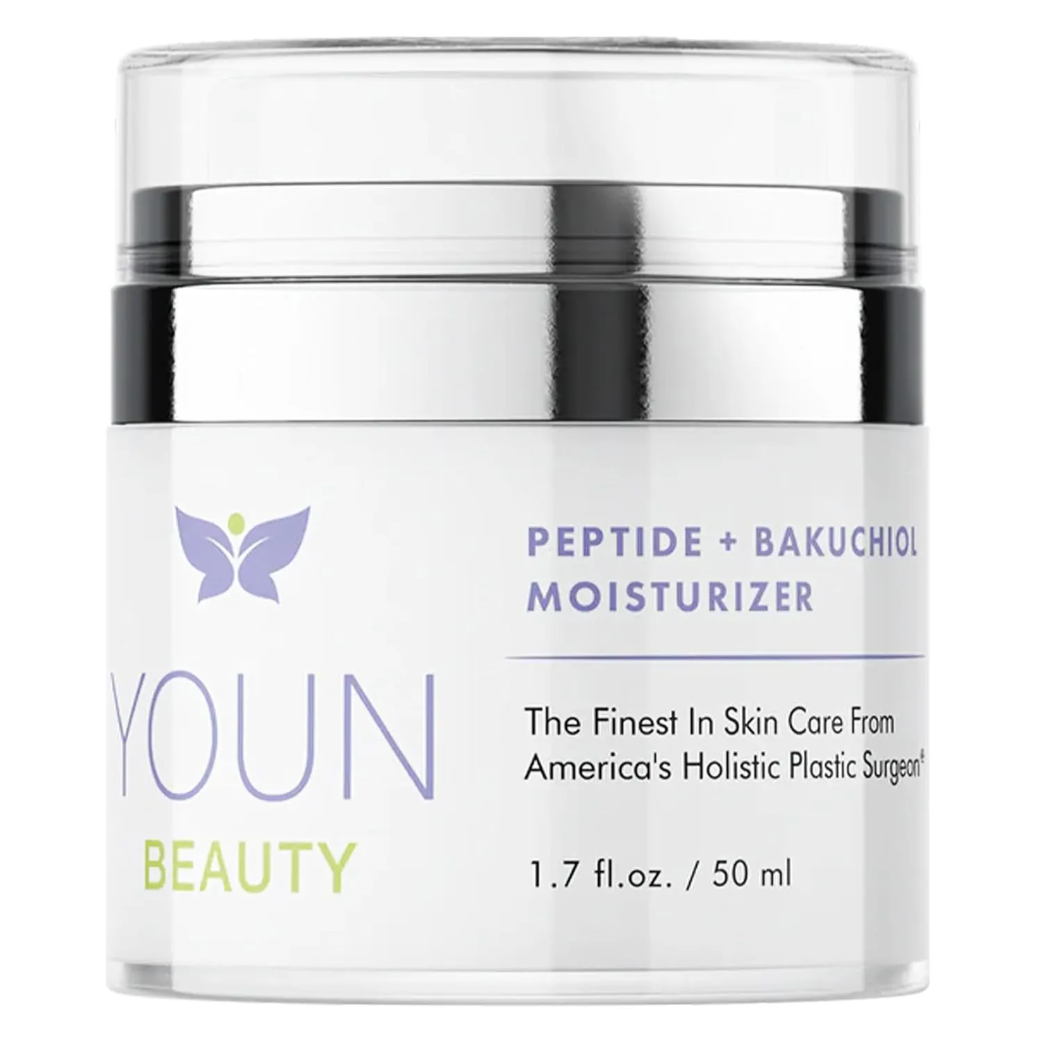 YOUN Beauty Peptide   Bakuchiol Moisturizer by Holistic Dr. Anthony Youn – Paraben-Free Retinol-Alternative Face Moisturizer to Support Collagen Production, Skin Hydration and Elasticity, 50ml