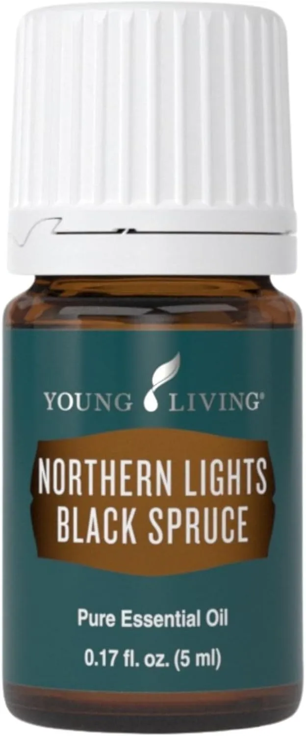 Young Living Northern Black Spruce Essential Oil 5ml - Grounding Aroma, Muscle Soothing, Skin & Hair Support, Lotion & Moisturizer Additive for Relaxation & Wellness
