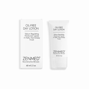 ZENMED Oil-Free Day Lotion - 2 oz. Sebum Moisturizer For All Skin Types Reduces Pores & Greasiness Leaves Matte Finish With Certified Ingredients