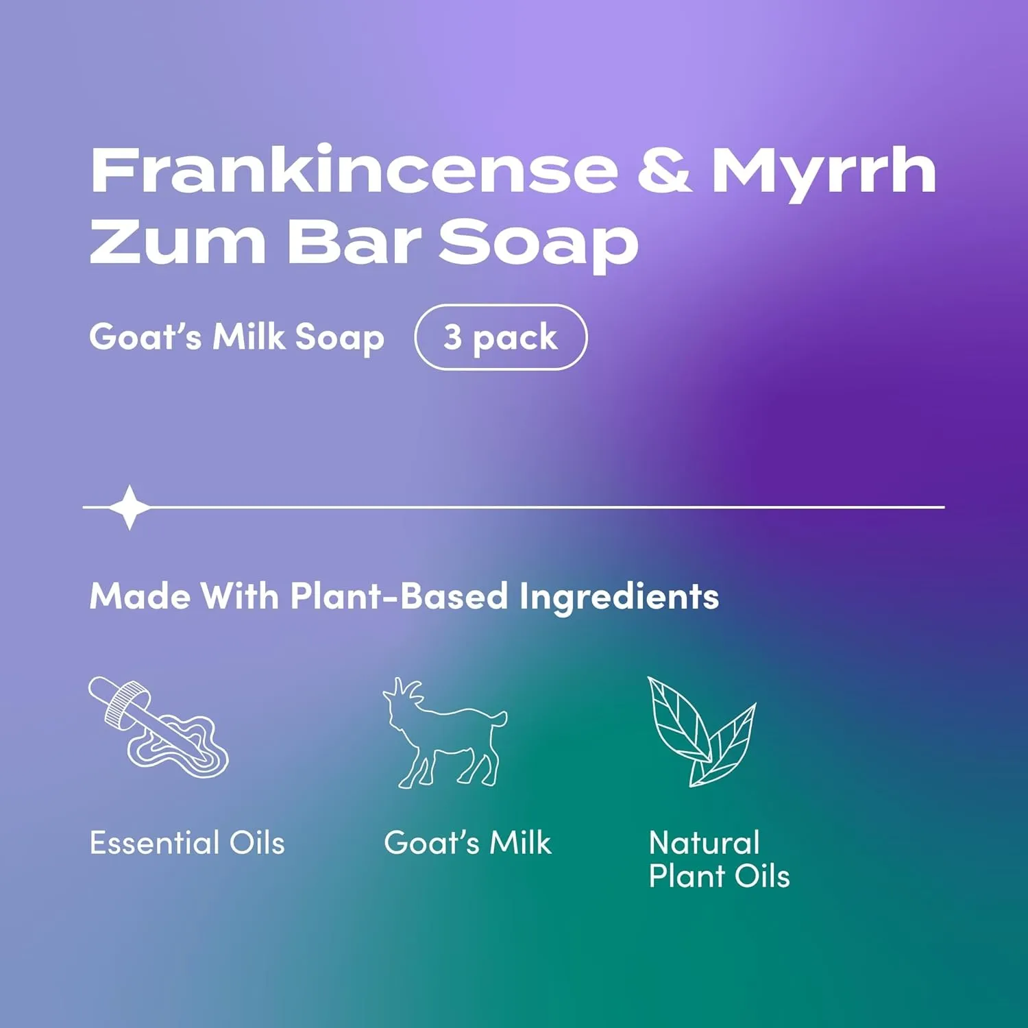 Zum Bar Goat's Milk Soap - Frankincense and Myrrh - 3 oz (3 Pack)
