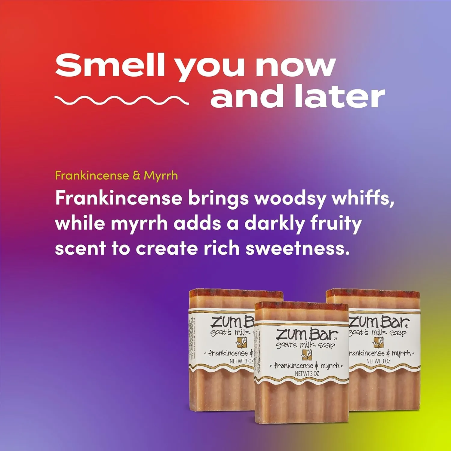 Zum Bar Goat's Milk Soap - Frankincense and Myrrh - 3 oz (3 Pack)
