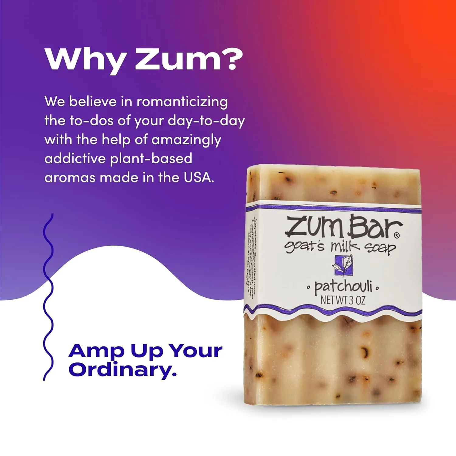 Zum Bar Goat's Milk Soap - Patchouli - 3 oz (3 Pack)