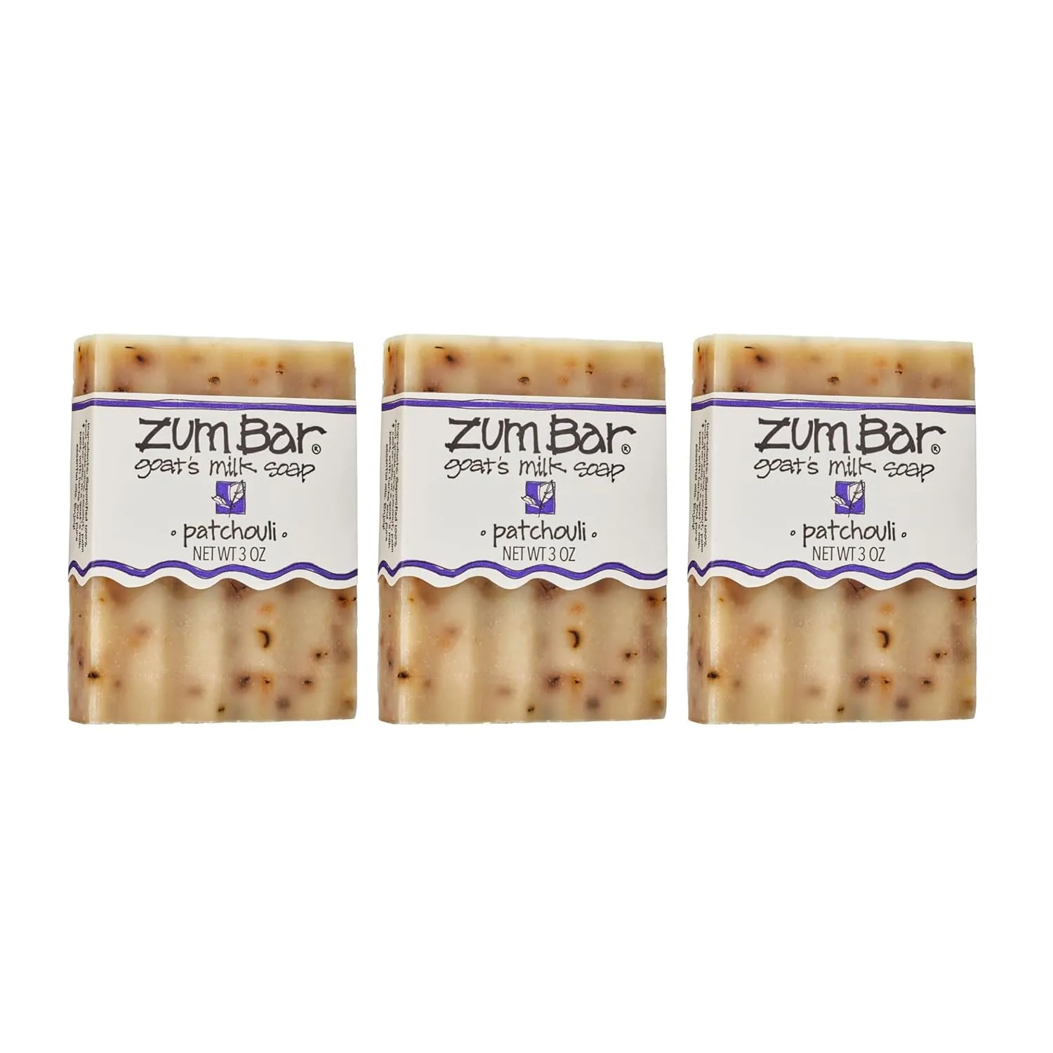 Zum Bar Goat's Milk Soap - Patchouli - 3 oz (3 Pack)