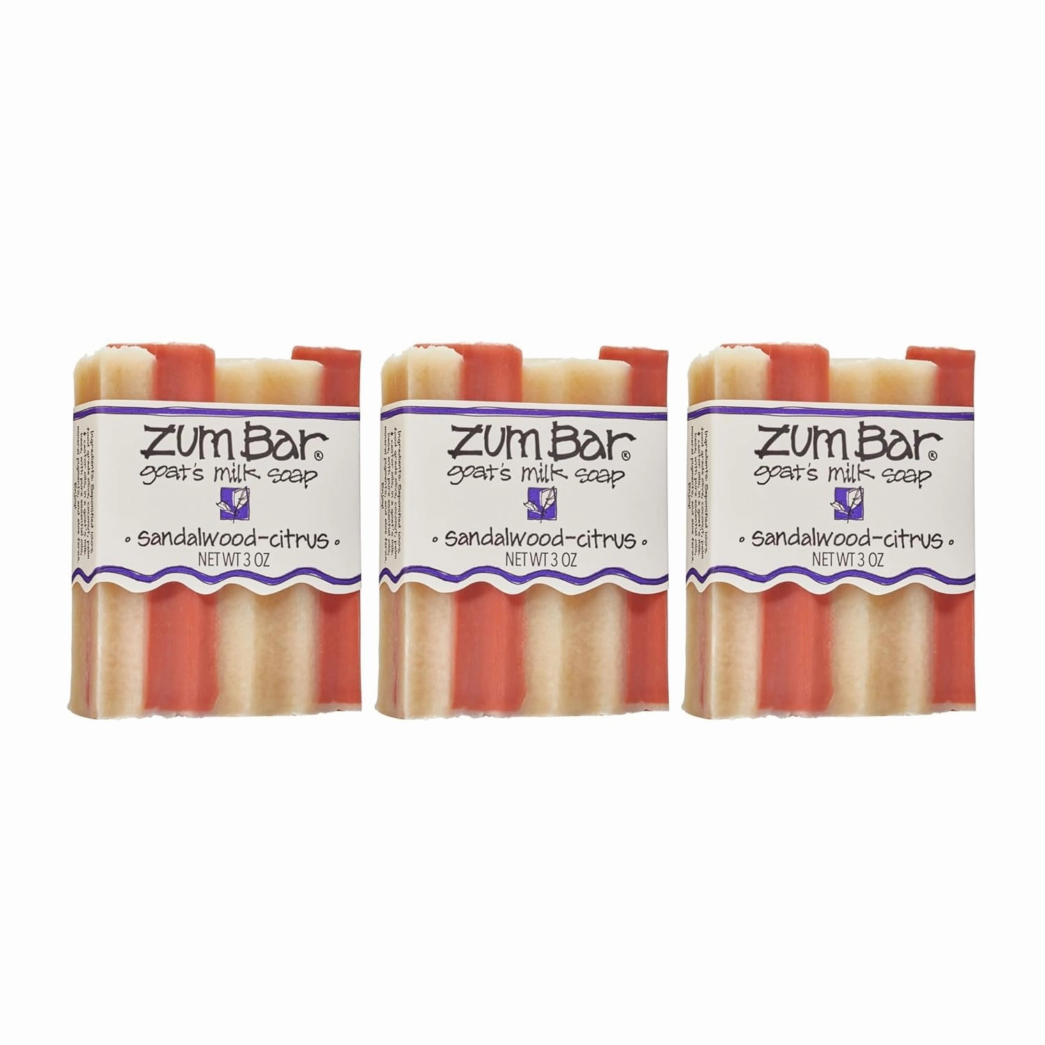 Zum Bar Goat's Milk Soap - Sandalwood-Citrus - 3 oz (3 Pack)